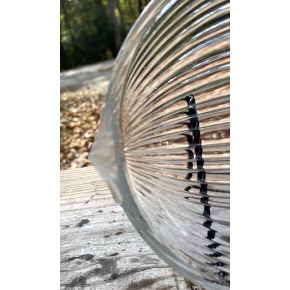 Vintage Mikasa neo Classic Glass Plate With Frosted & Ribbed Accents 7 in - Picture 4 of 11